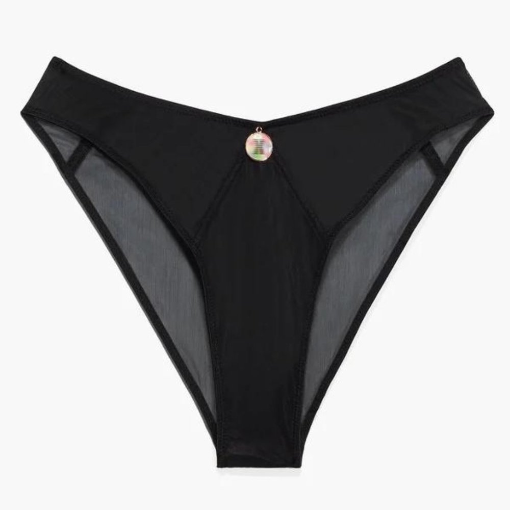 Never Opened Savage X Fenty Black Panties with Charm